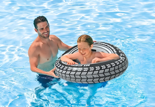 Intex Giant Tire Tube – 36 Inch Inflatable Swim Ring for Summer Pool Fun